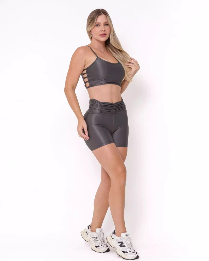 Conjunto Fitness Cós Franzido Compressão